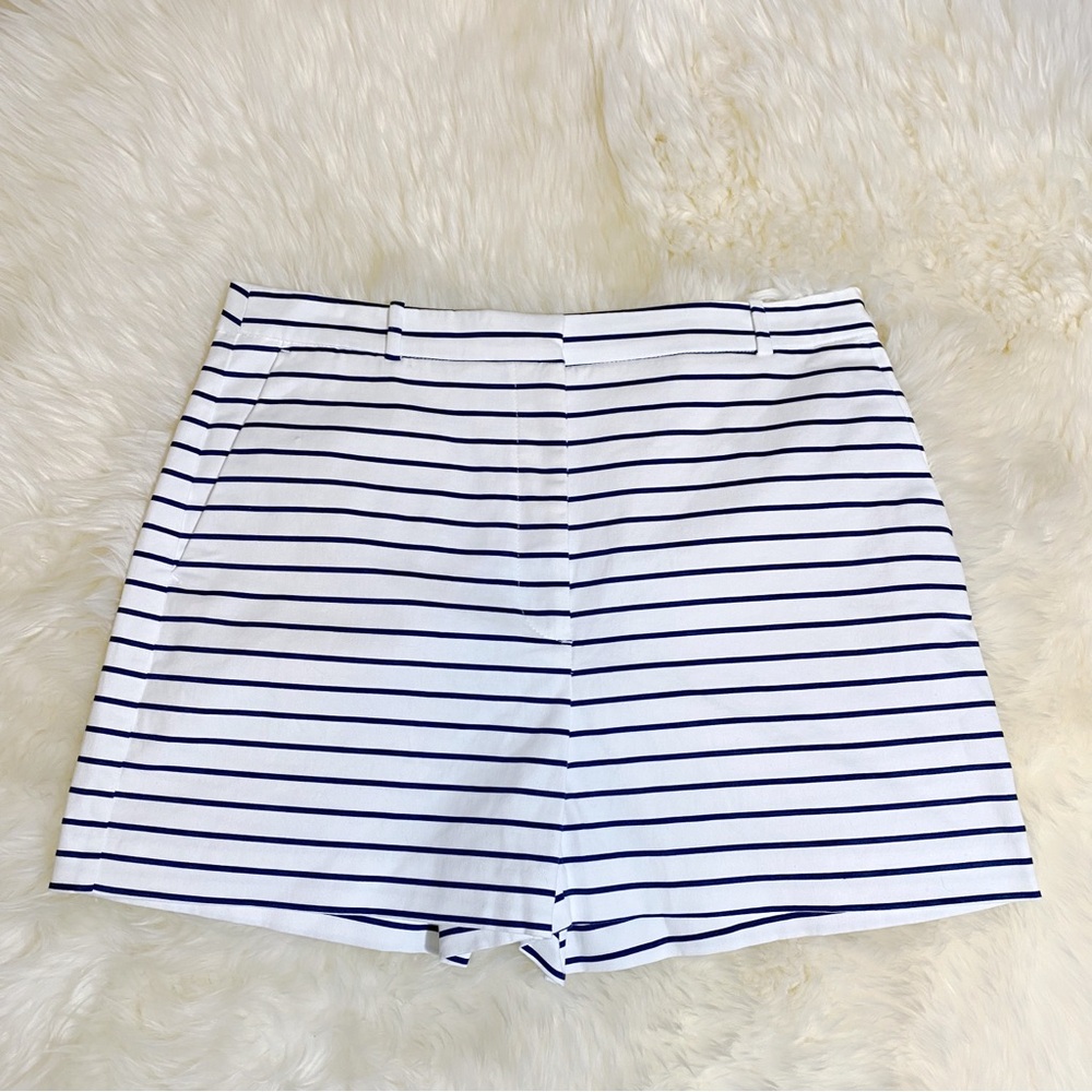 NWOT Zara Basic High Waist Nautical Striped Shorts